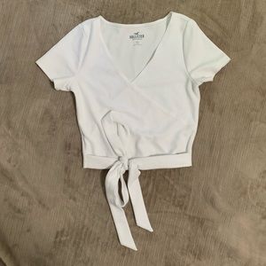 Hollister Co Knit ribbed wrap tie top